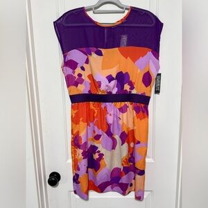 NWT New York & Company Purple and Orange Dress